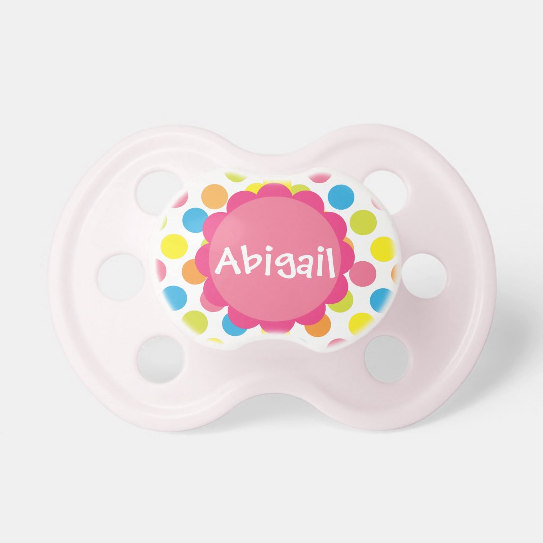 Candy Dots Personalized Pacifier Zazzle