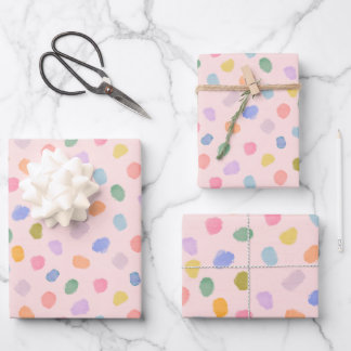 Candy dots wrapping paper sheets