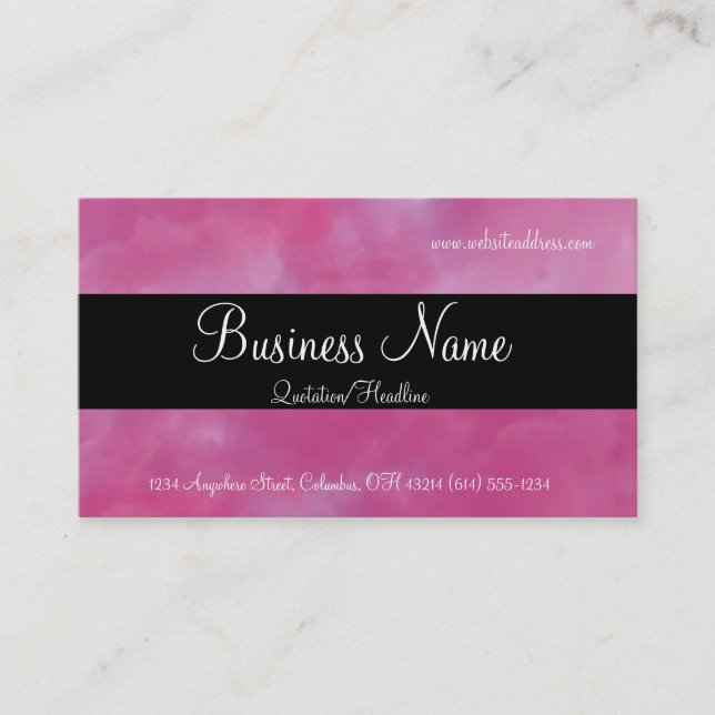 Candy Dreams with Black Stripe Business Cards (Front)