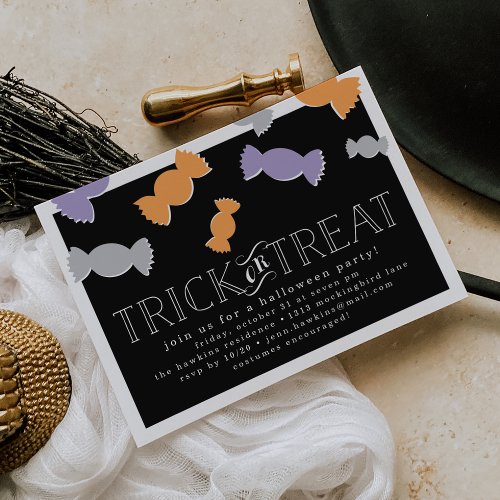 Candy Drop Halloween Party Invitation