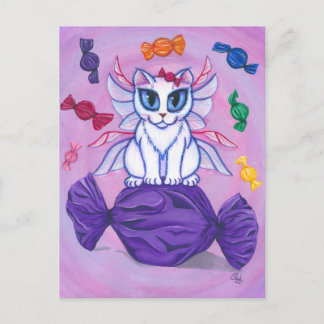 Candy Fairy Cat Hard Candy Sweetie Postcard