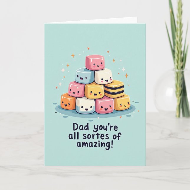 Candy Fathers Day Faces Card (Front)