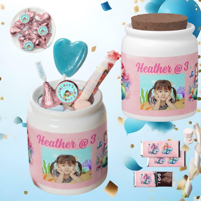 Candy Favor Jar for Mermaids Theme Birthday Party (Creator Uploaded)