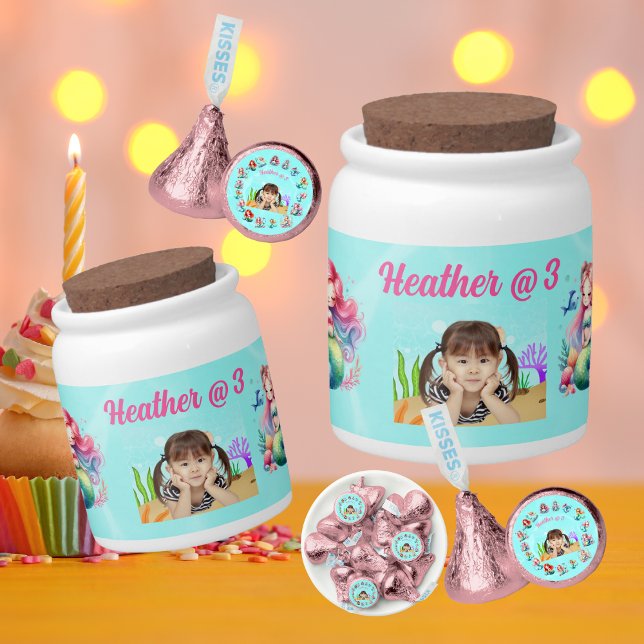 Candy Favor Jar for Mermaids Theme Birthday Party (Creator Uploaded)