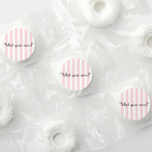 Candy Favors Breath Mints Pink Stripe Mood