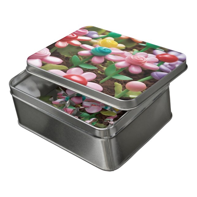 Candy flowers jigsaw puzzle (Lid Open)