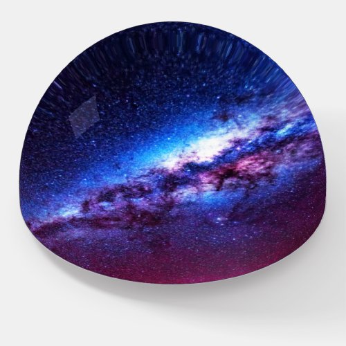 Candy Galaxy Purple Blue Dome Paperweight