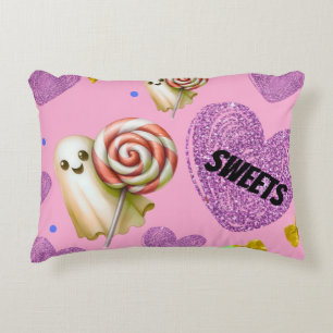 Candy Ghost Accent Pillow