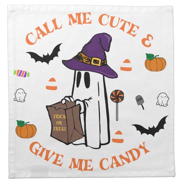 Candy Ghost Halloween Napkins (Front)
