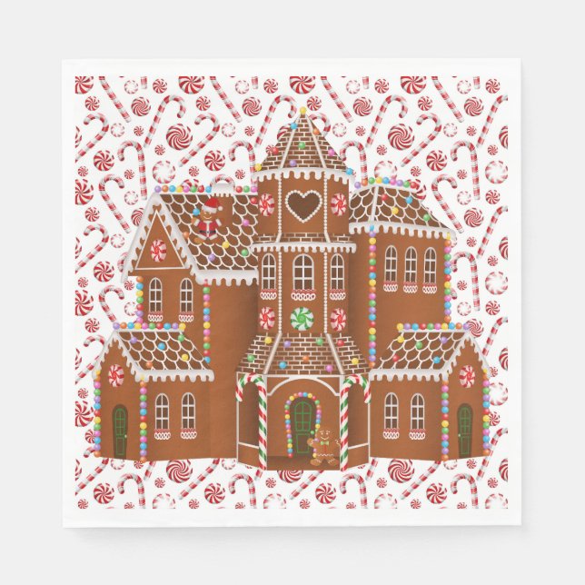 Candy Gingerbread House  Napkins (Front)
