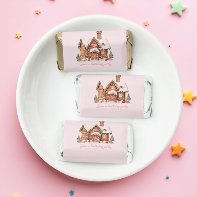 Candy Gingerbread House Pink Birthday Hershey's Miniatures (Creator Uploaded)