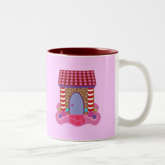 Candy Gingerbread House Two-Tone Coffee Mug