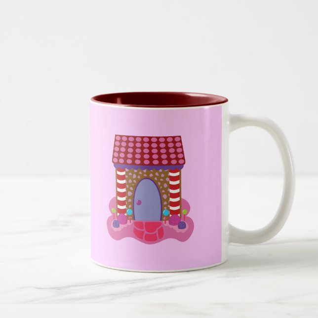 Candy Gingerbread House Two-Tone Coffee Mug (Right)