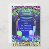 Candy Glow in the Dark Mason Jar Party Invitations (Back)