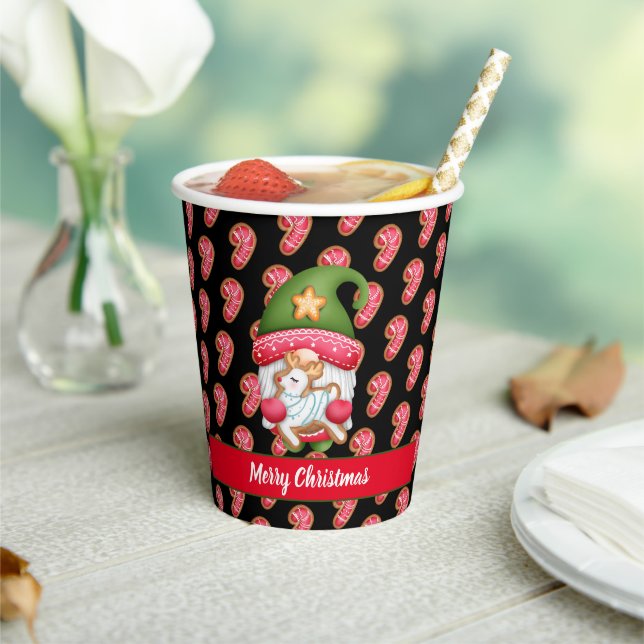 Candy Gnome Customize Color and Text Paper Cups (Insitu)