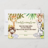 Candy Guessing Game, Safari Baby Shower, Jungle (Front)