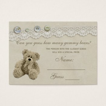 Candy Guessing Game Teddy Bear Baby Shower by GroovyGraphics at Zazzle