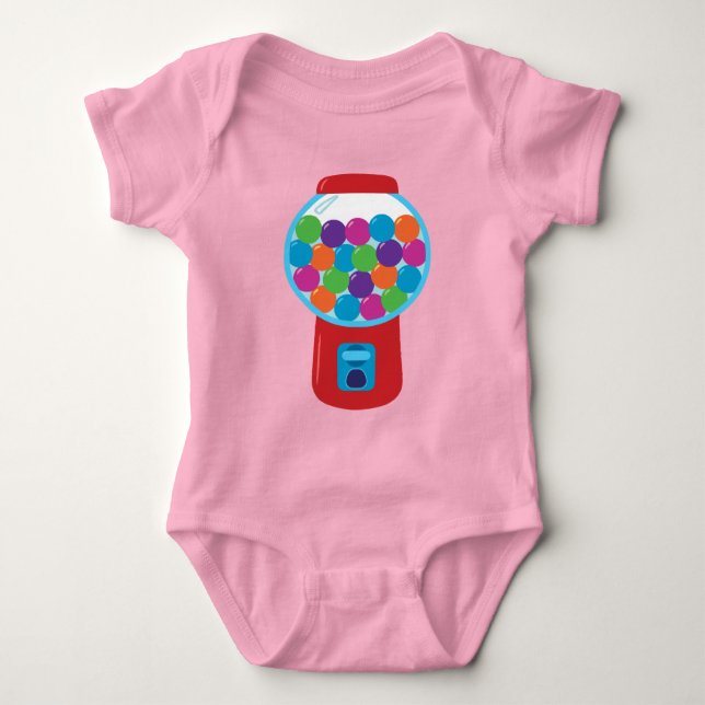 Candy Gumball Machine Baby Bodysuit (Front)