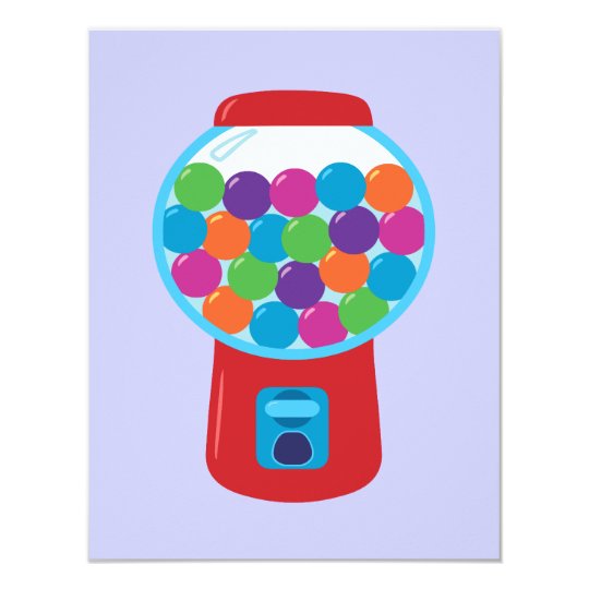Candy Gumball Machine Card