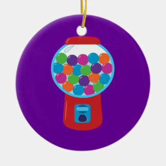 Candy Gumball Machine Ceramic Ornament