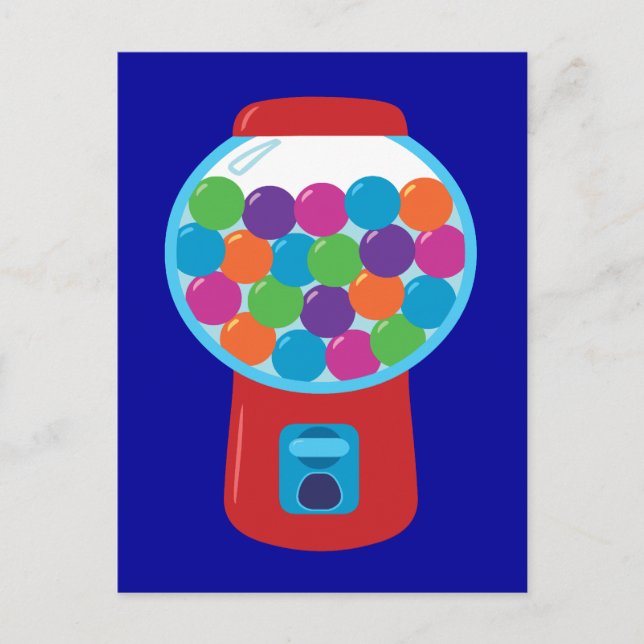 Candy Gumball Machine Postcard (Front)