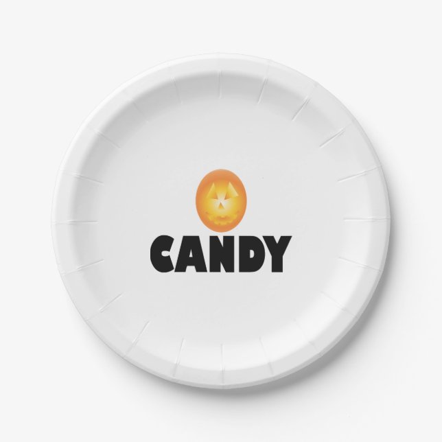 Candy Halloween  Paper Plates (Front)