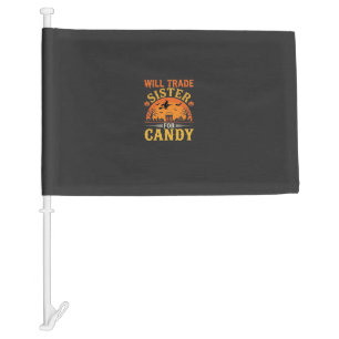 Candy Halloween Sister Trade Design_1 Car Flag