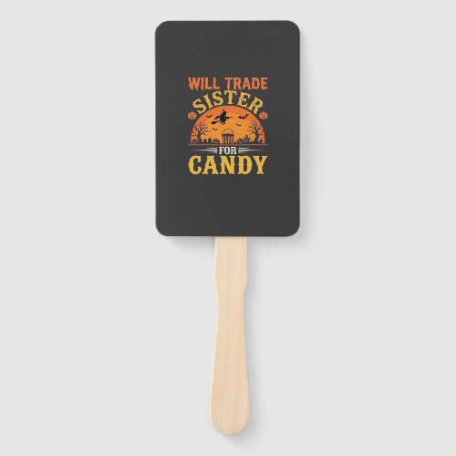 Candy Halloween Sister Trade Design_1 Hand Fan