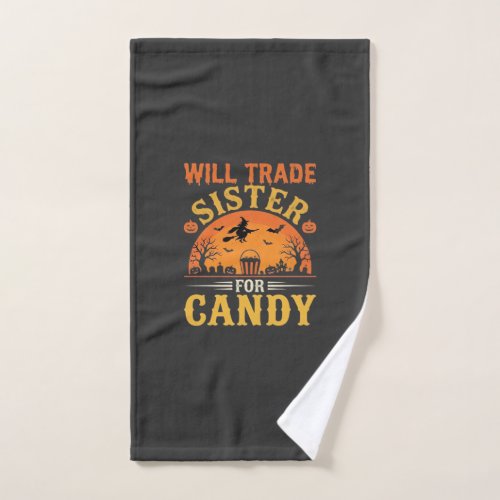 Candy Halloween Sister Trade Design_1 Hand Towel