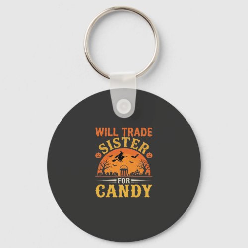Candy Halloween Sister Trade Design_1 Keychain