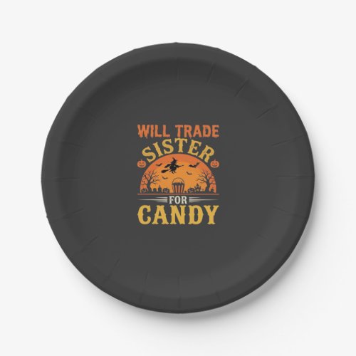 Candy Halloween Sister Trade Design_1 Paper Plates