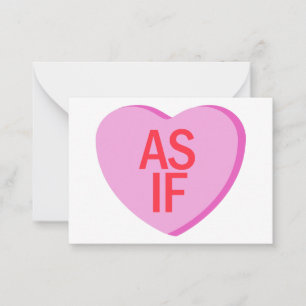 Candy Heart - AS IF Note Card