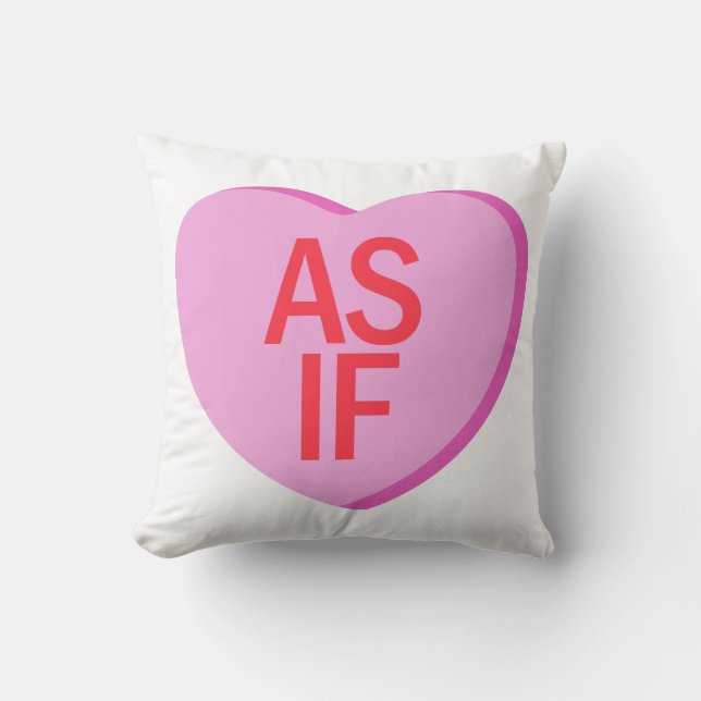 Candy Heart - AS IF Throw Pillow (Front)