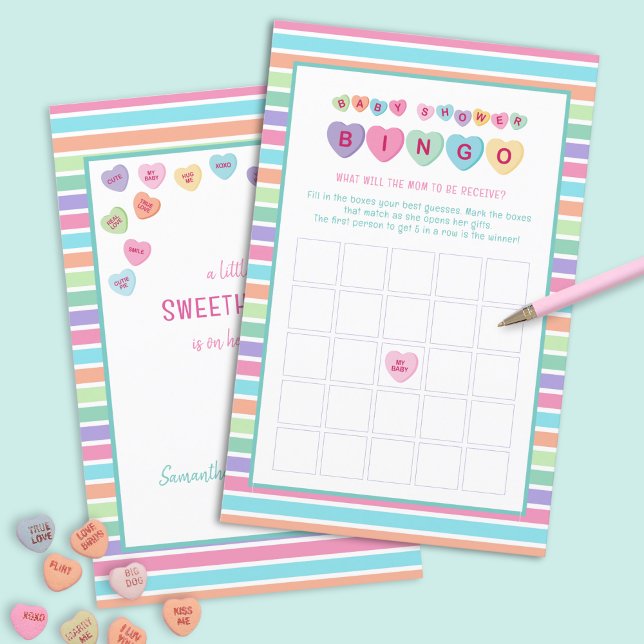 CANDY HEART BABY SHOWER BINGO GAME (Creator Uploaded)