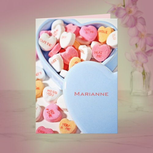 Candy Heart Box Valentine Card