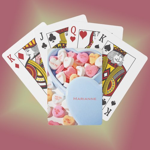 Candy Heart Box Valentine Poker Cards