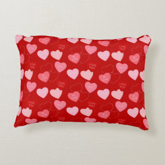 Candy Heart Cascade Accent Pillow