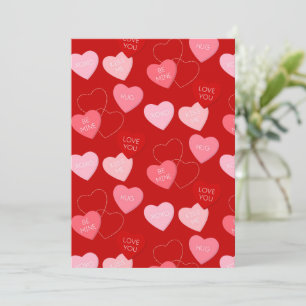 Candy Heart Cascade Holiday Card