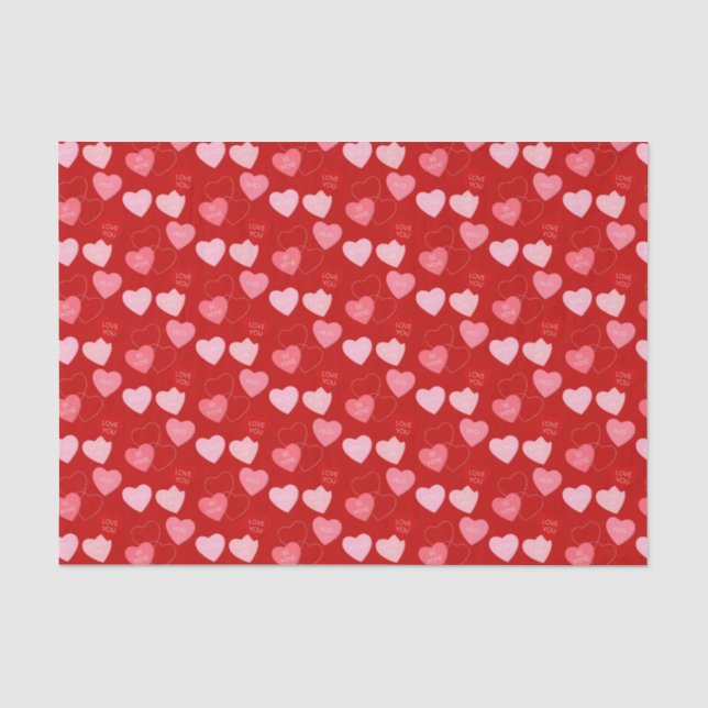 Candy Heart Cascade Tissue Paper (Front)