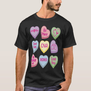 Candy Heart Conversation Nicu CNA ValentinesDay T-Shirt