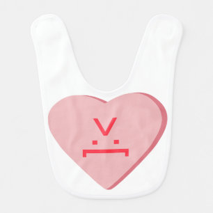 Candy Heart - Devil Face Baby Bib