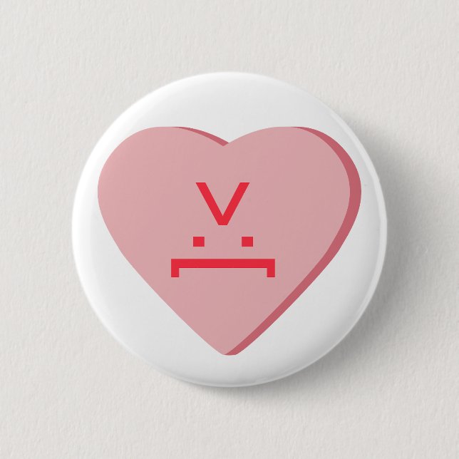 Candy Heart - Devil Face Button (Front)
