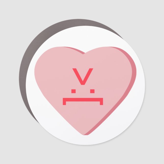 Candy Heart - Devil Face Car Magnet (Front)