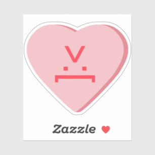 Candy Heart - Devil Face Custom-Cut Vinyl Stickers