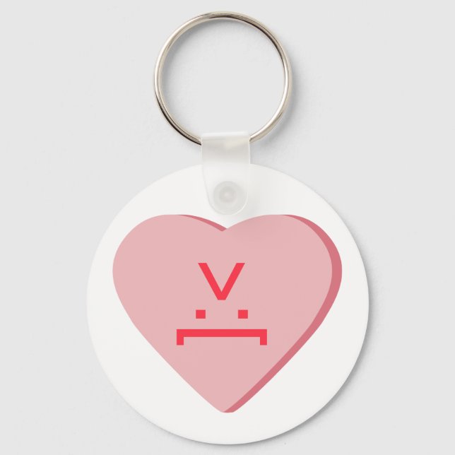 Candy Heart - Devil Face Keychain (Front)