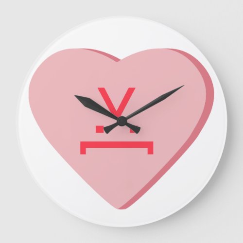 Candy Heart _ Devil Face Large Clock