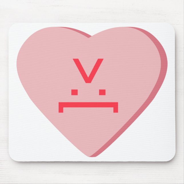 Candy Heart - Devil Face Mouse Pad (Front)