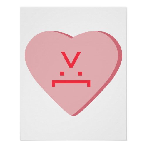 Candy Heart _ Devil Face Poster