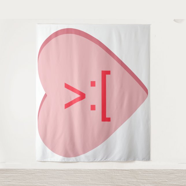 Candy Heart - Devil Face Tapestry (Front)