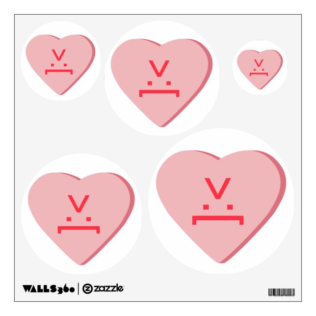 Candy Heart - Devil Face Wall Decal (Front)
